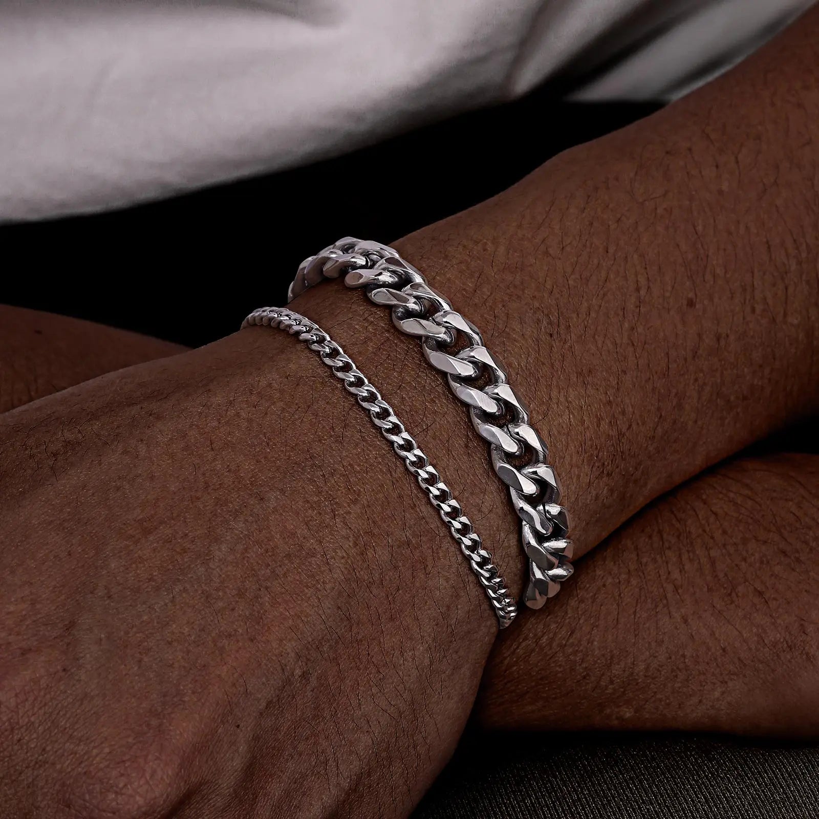 Set of 2 Stainless Steel Bracelets