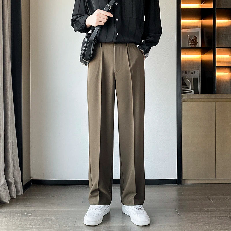 Oversized Suit Pants with Elastic Waist
