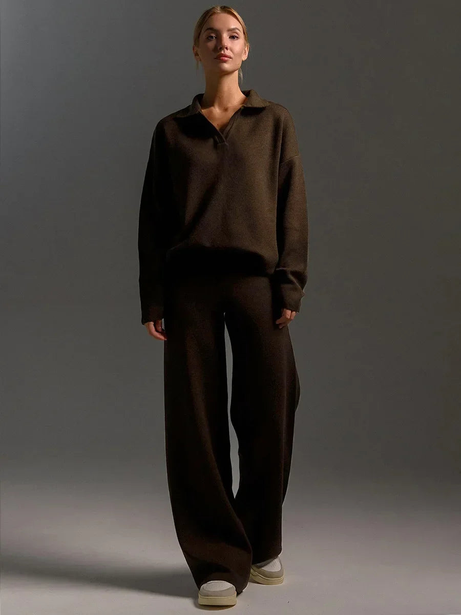 Thick Knit Winter Sweater and Pants Set