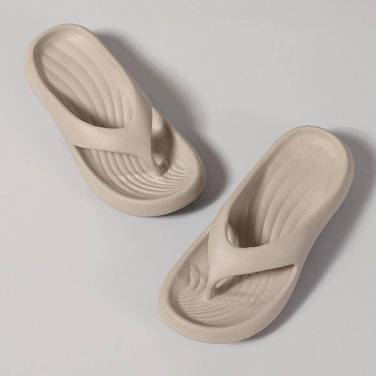 Pair of thick EVA platform flip flops