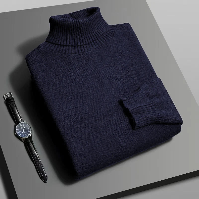 Slim Fit Turtleneck Sweater Premium Knit