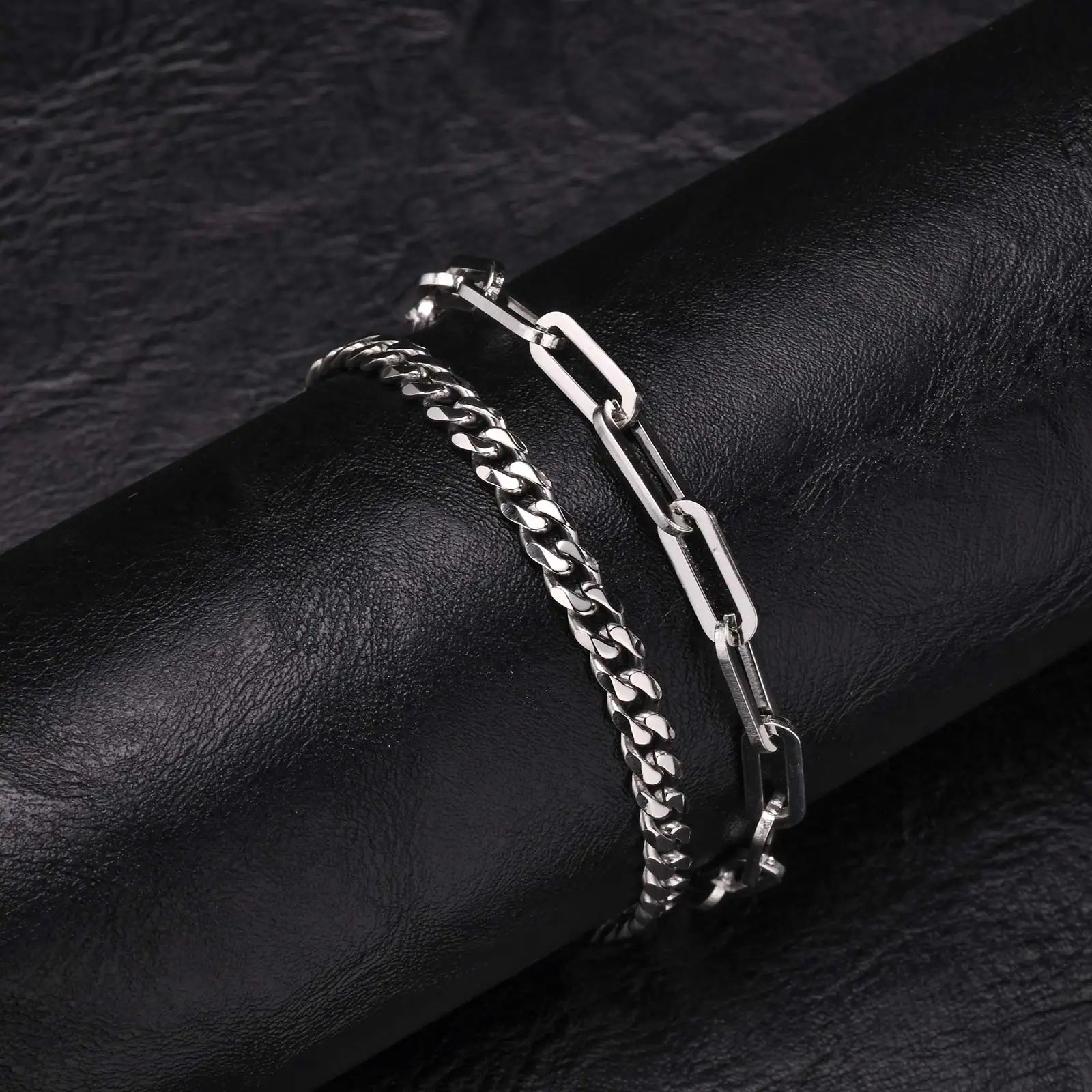 Set of 2 Stainless Steel Bracelets