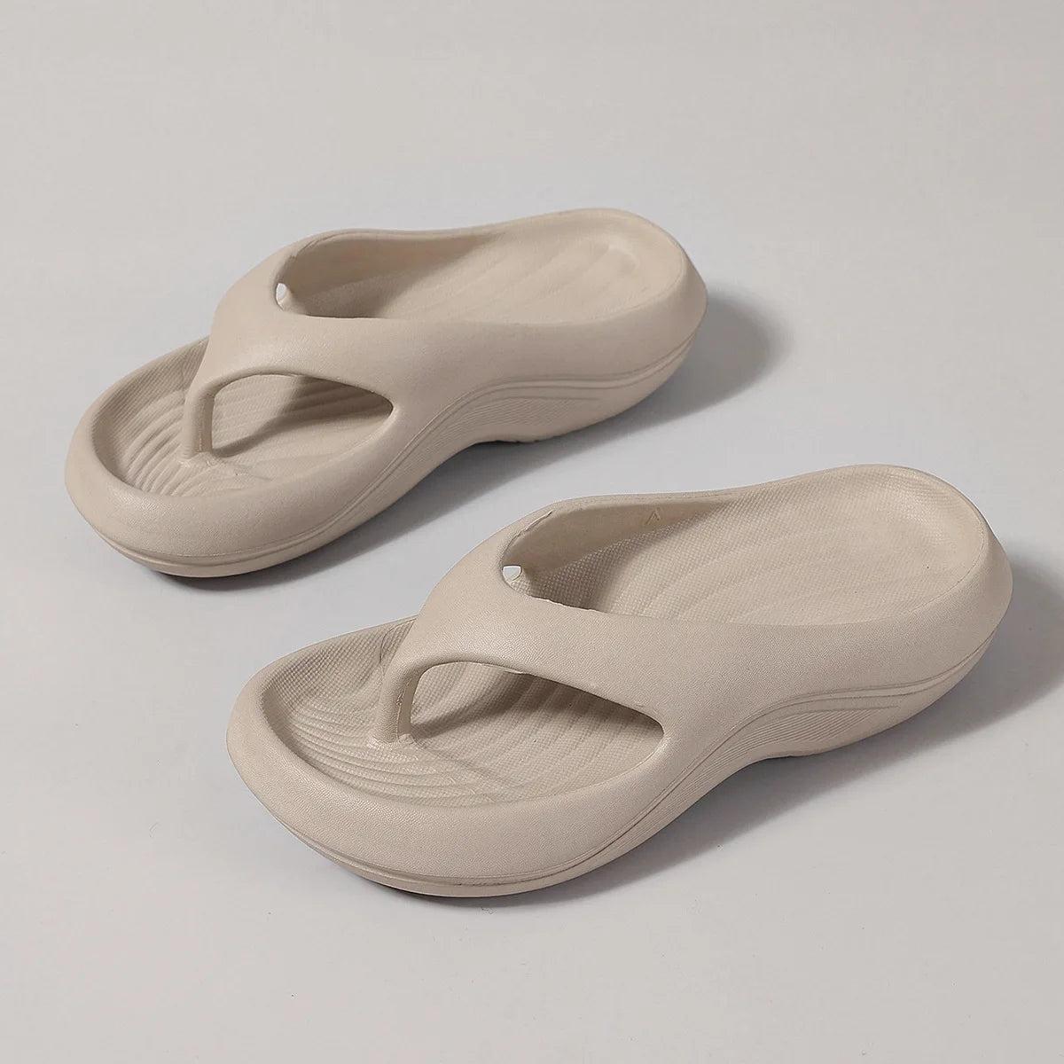 Pair of thick EVA platform flip flops