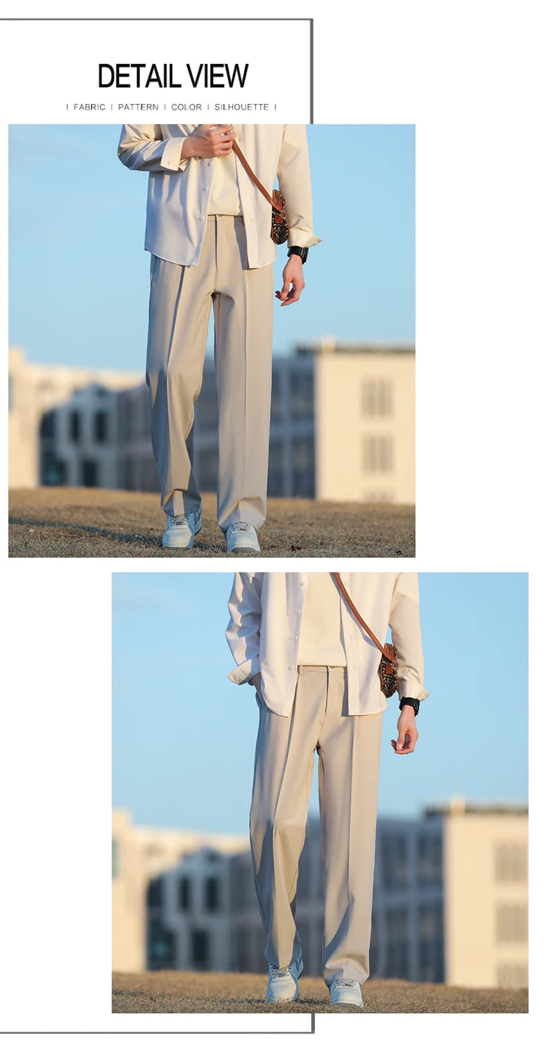 Oversized Suit Pants with Elastic Waist
