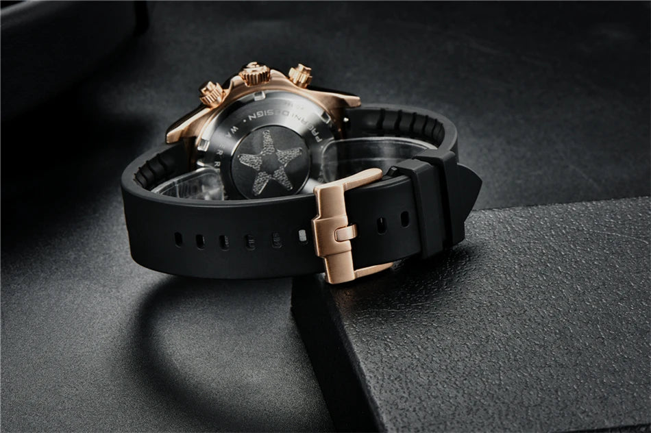 Luxury Retro Chronograph Watch with Sapphire