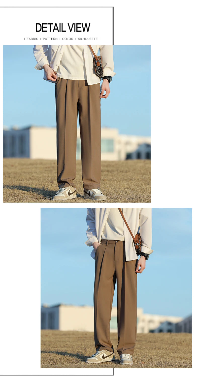 Oversized Suit Pants with Elastic Waist