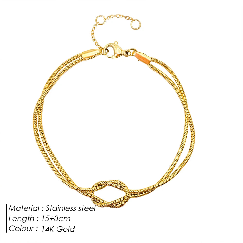Fashion Bracelet in Gold Plated Stainless Steel