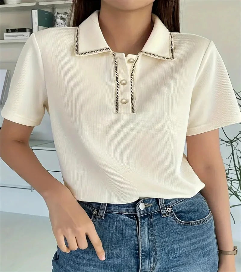 Stylish Button-Down T-Shirt
