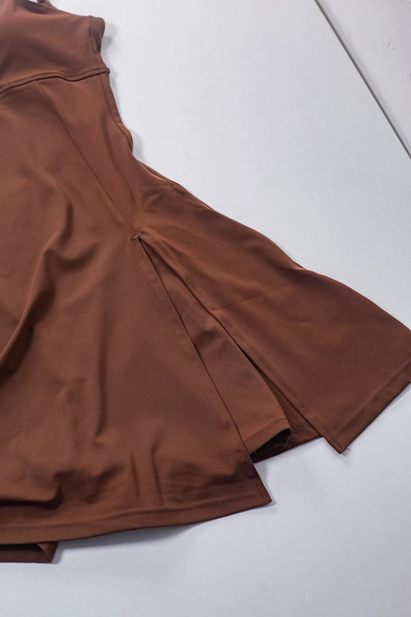 Women's Sporty Dress with Tennis Skirt and U-Style Back