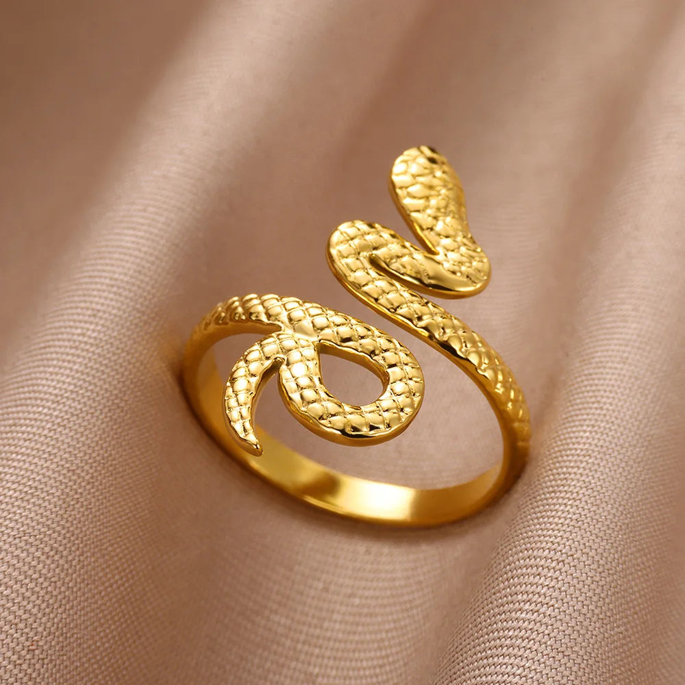 Snake Ring in 18K Gold Plated Stainless Steel