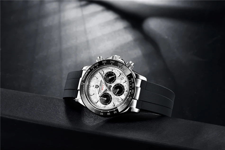Luxury Retro Chronograph Watch with Sapphire