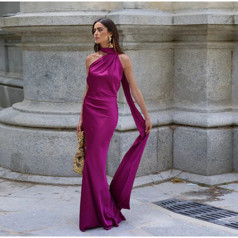 Elegant long female dress
