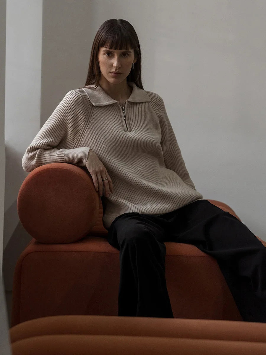 Casual Polo Neck Sweater