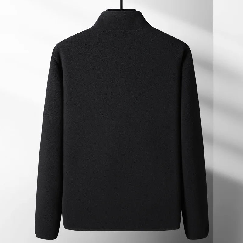 Plus Size Fashion Jacket with Zipper Pockets