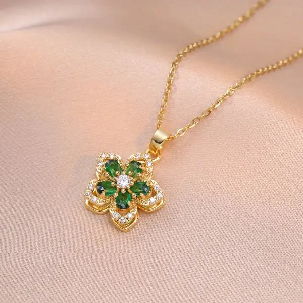 Tulip and Strawberry Pendant Necklace
