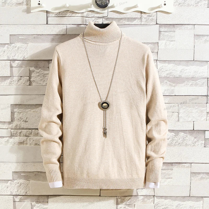 Slim Fit Turtleneck Sweater Premium Knit