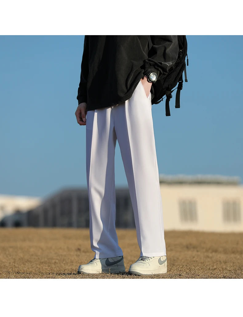 Oversized Suit Pants with Elastic Waist