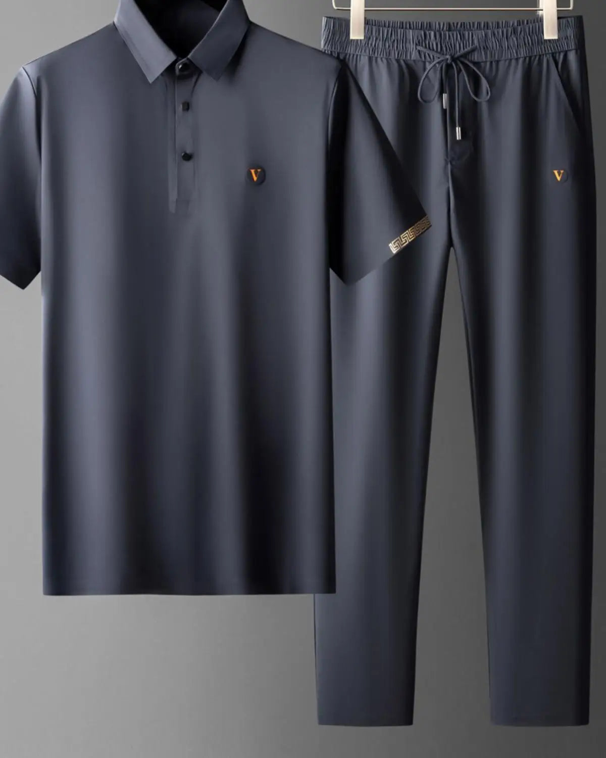 Men's social polo shirt with long pants