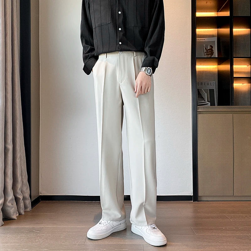 Oversized Suit Pants with Elastic Waist
