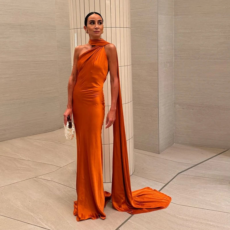 Elegant long female dress