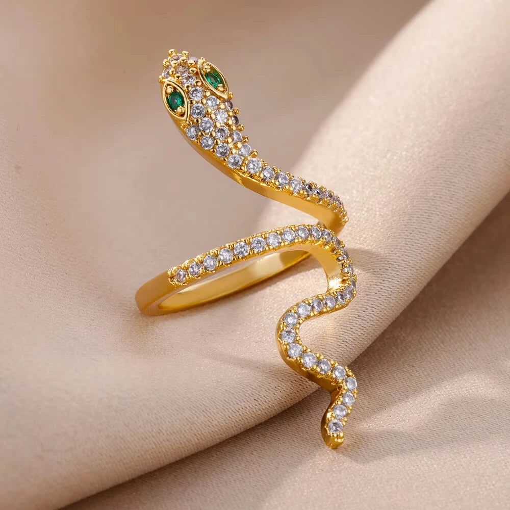 Snake Ring in 18K Gold Plated Stainless Steel