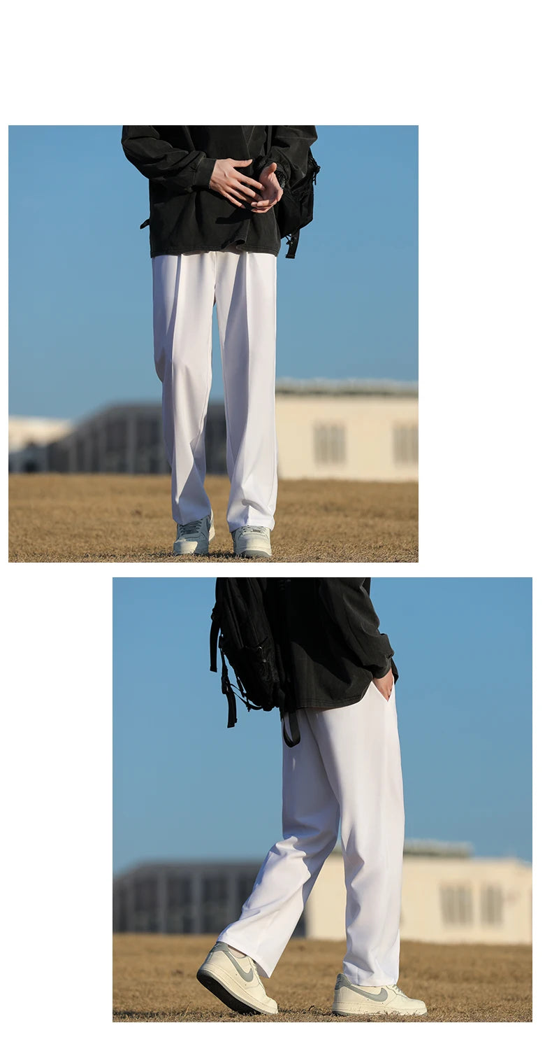 Oversized Suit Pants with Elastic Waist