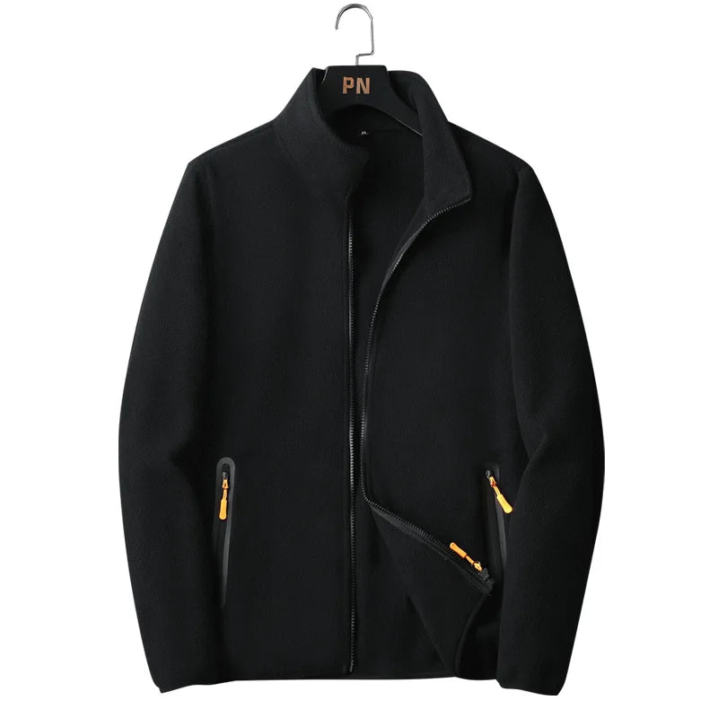 Plus Size Fashion Jacket with Zipper Pockets