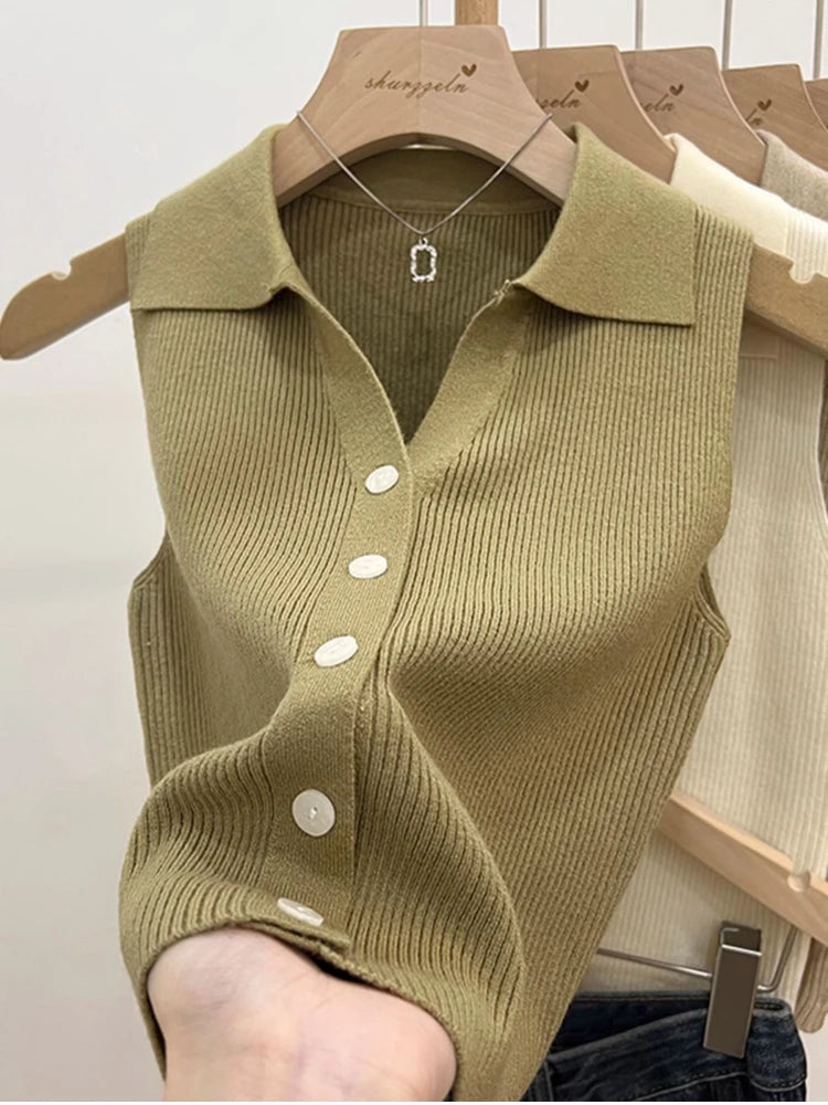 Slim Korean Knitted Cardigan