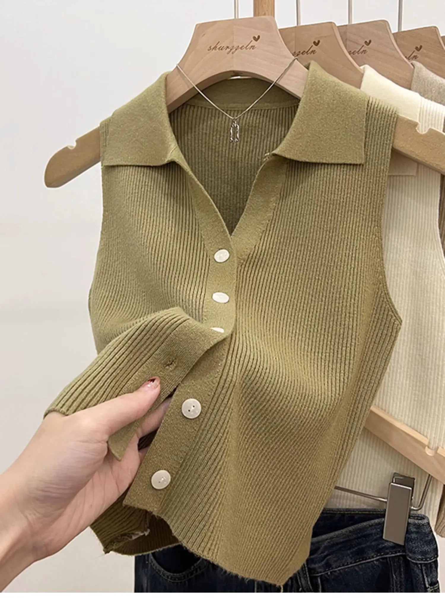 Slim Korean Knitted Cardigan