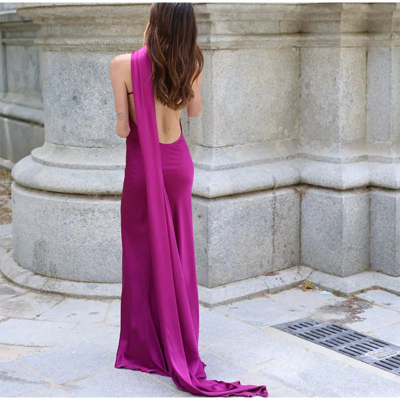 Elegant long female dress