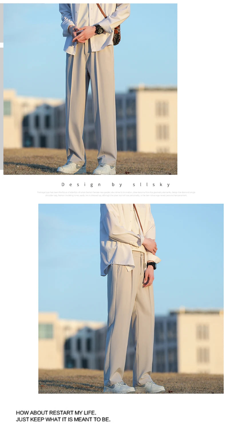 Oversized Suit Pants with Elastic Waist