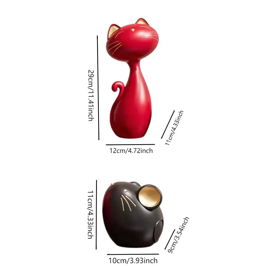 Creative Cat and Mouse Ornament Set