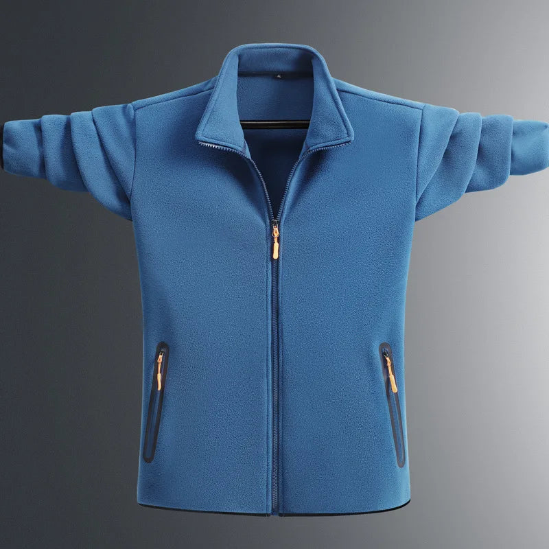 Plus Size Fashion Jacket with Zipper Pockets