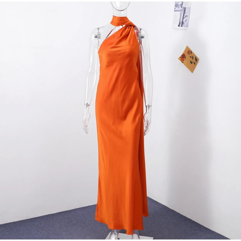 Elegant long female dress