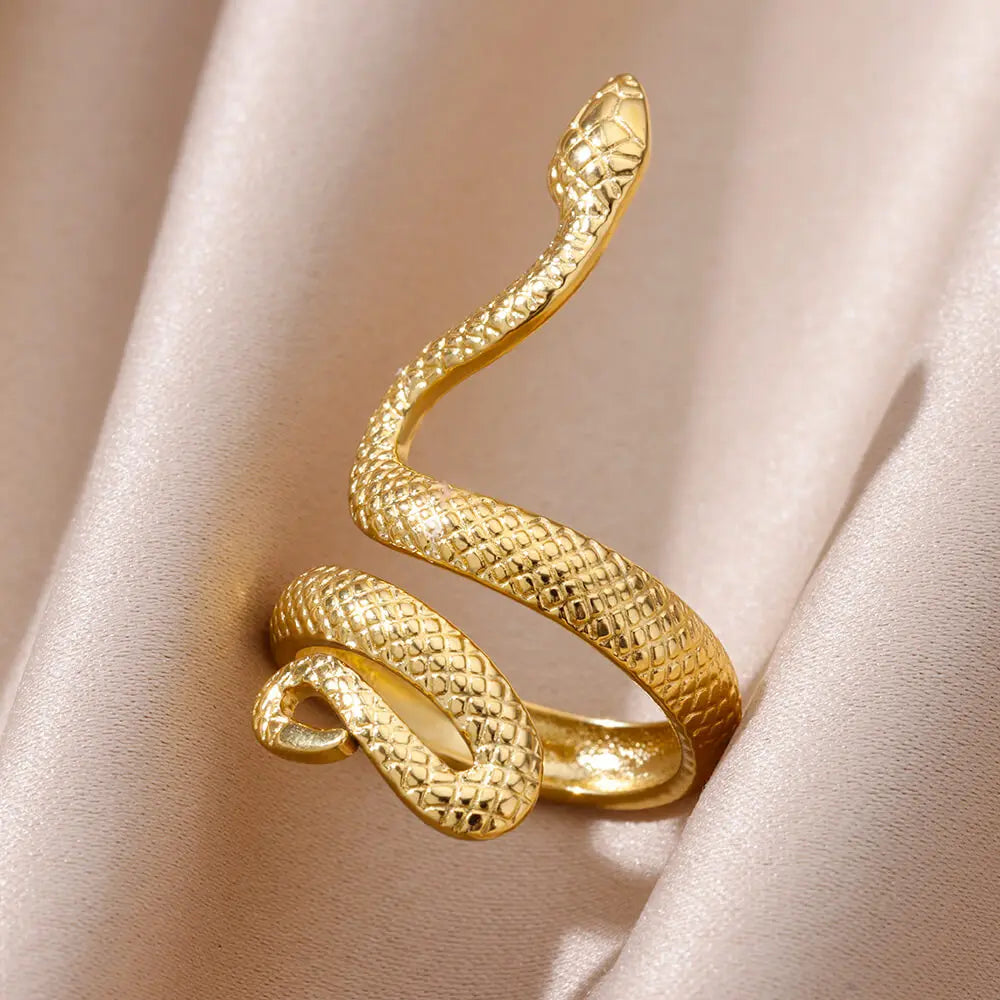Snake Ring in 18K Gold Plated Stainless Steel