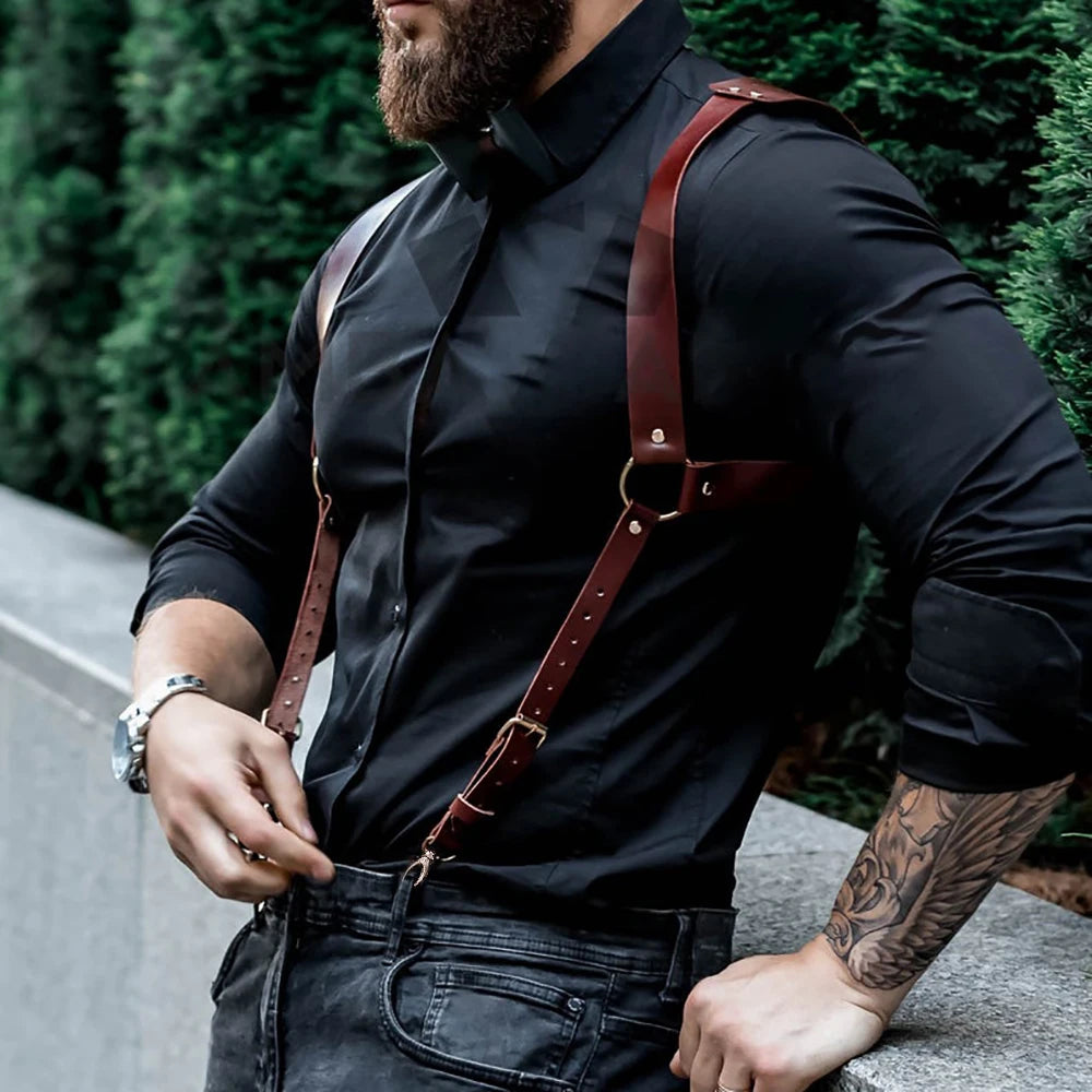 Men's Leather Suspenders