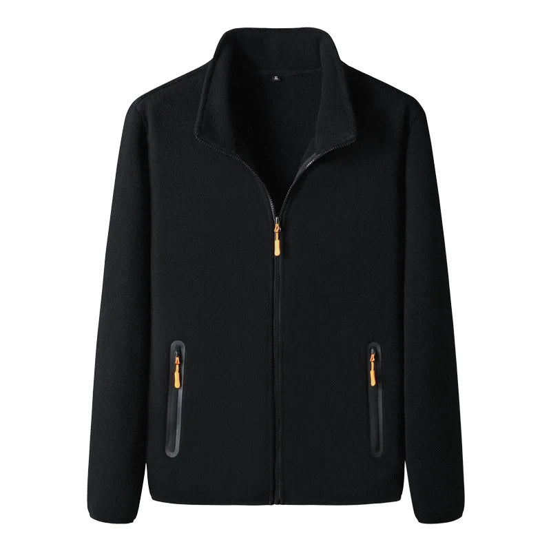 Plus Size Fashion Jacket with Zipper Pockets