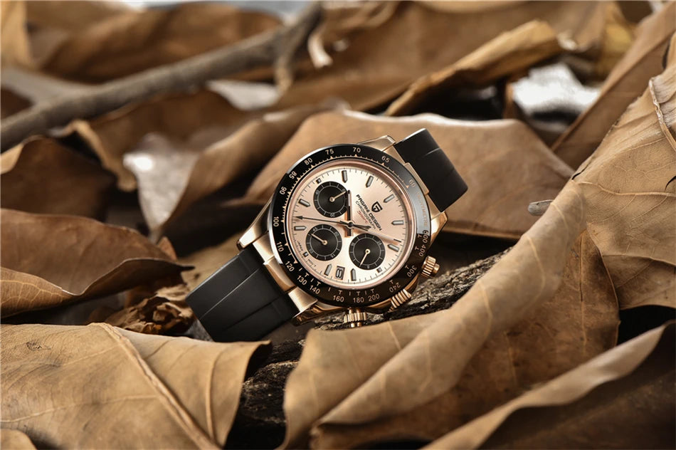 Luxury Retro Chronograph Watch with Sapphire