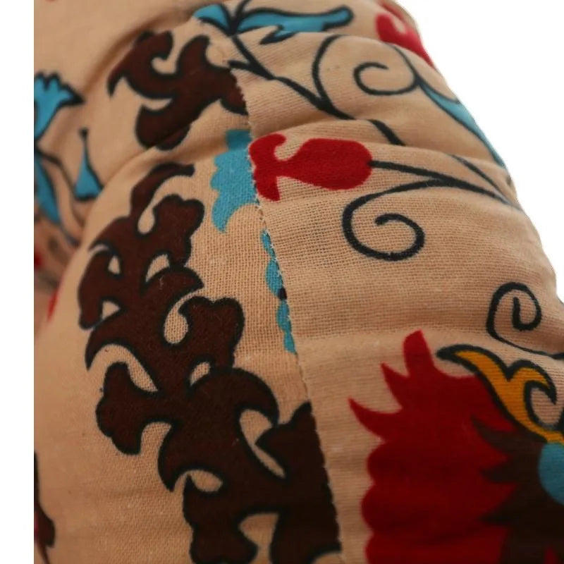 Thick round cotton and linen cushion for seat and back