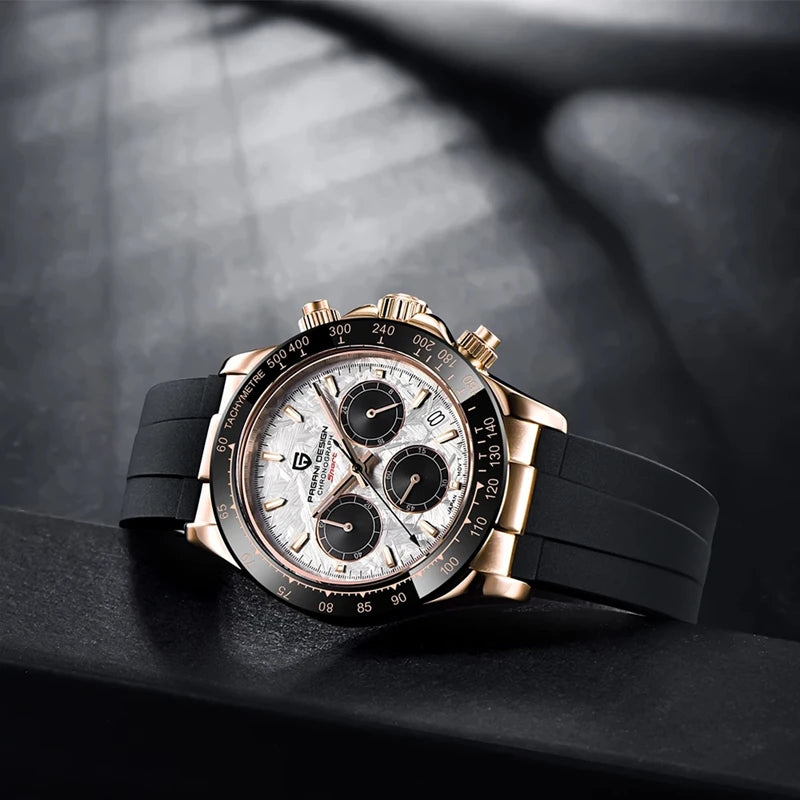 Luxury Retro Chronograph Watch with Sapphire