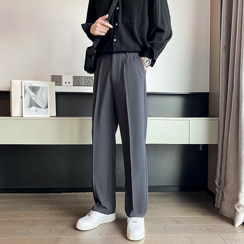Oversized Suit Pants with Elastic Waist