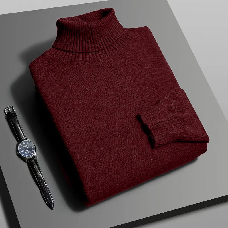 Slim Fit Turtleneck Sweater Premium Knit