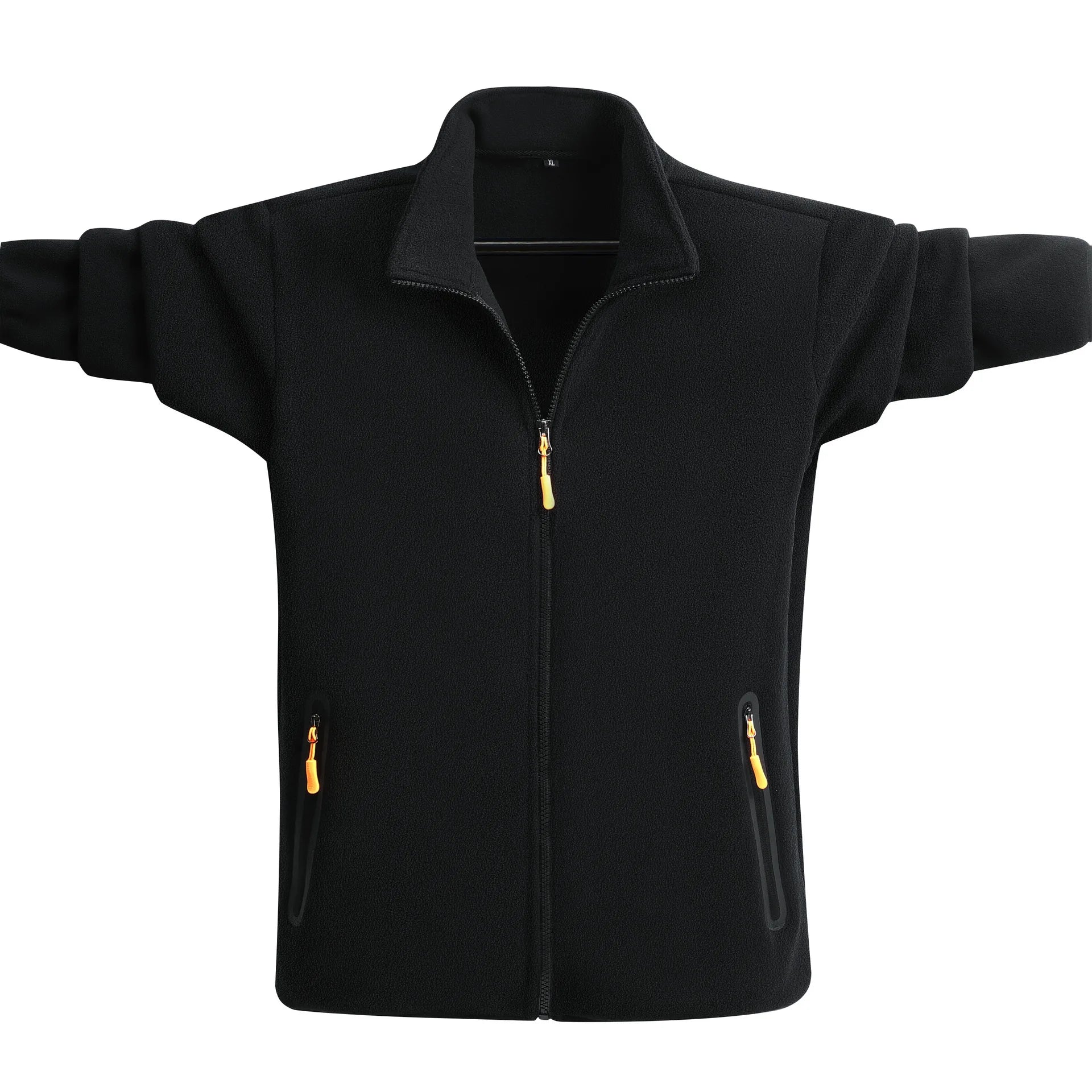 Plus Size Fashion Jacket with Zipper Pockets