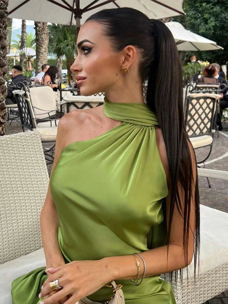 Elegant long female dress