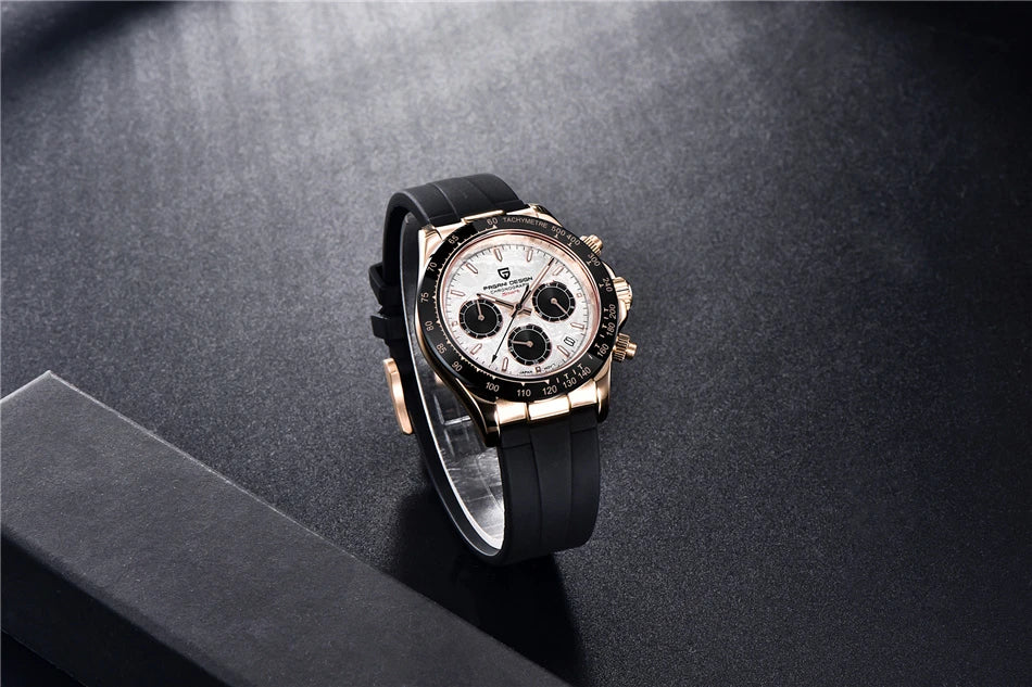 Luxury Retro Chronograph Watch with Sapphire