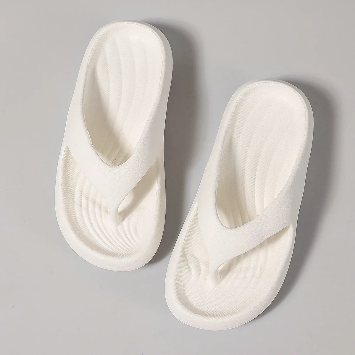 Pair of thick EVA platform flip flops