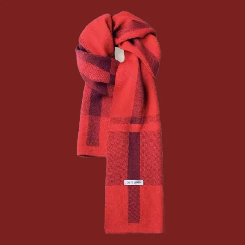 Winter Scarf in Cashmere Patchwork and Premium Knit