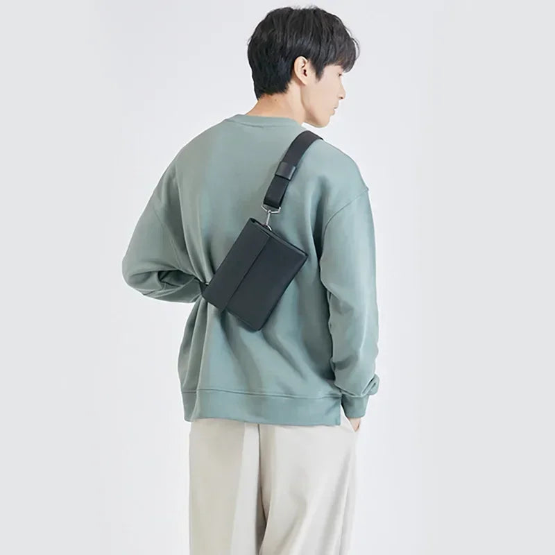 Korean style crossbody bag in durable leather