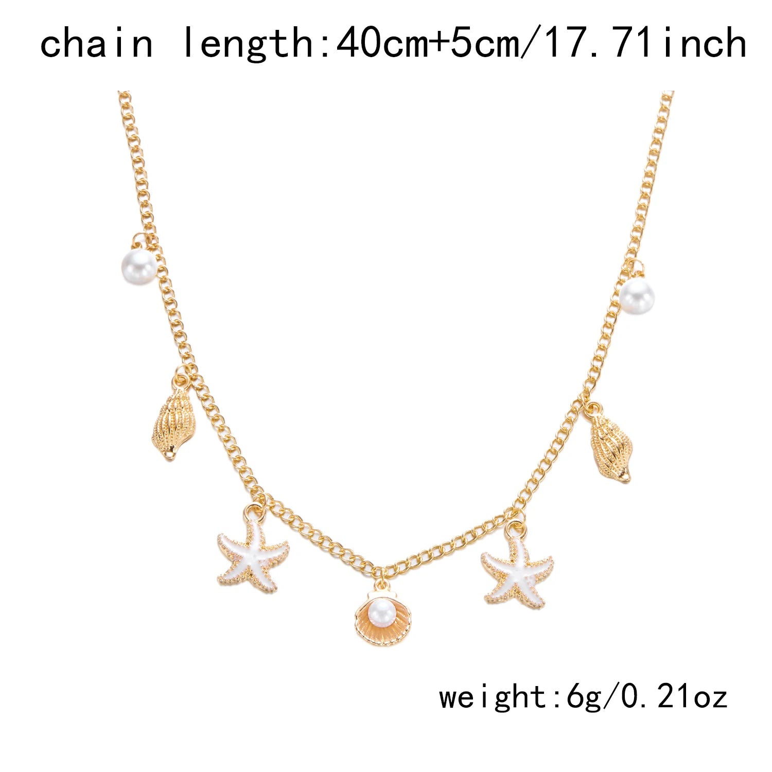 Turtle and Starfish Pendant Necklace