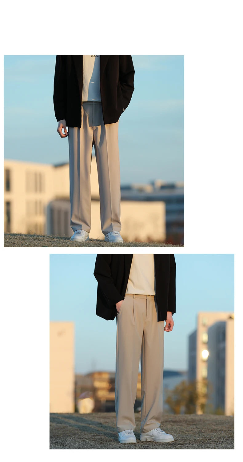 Oversized Suit Pants with Elastic Waist